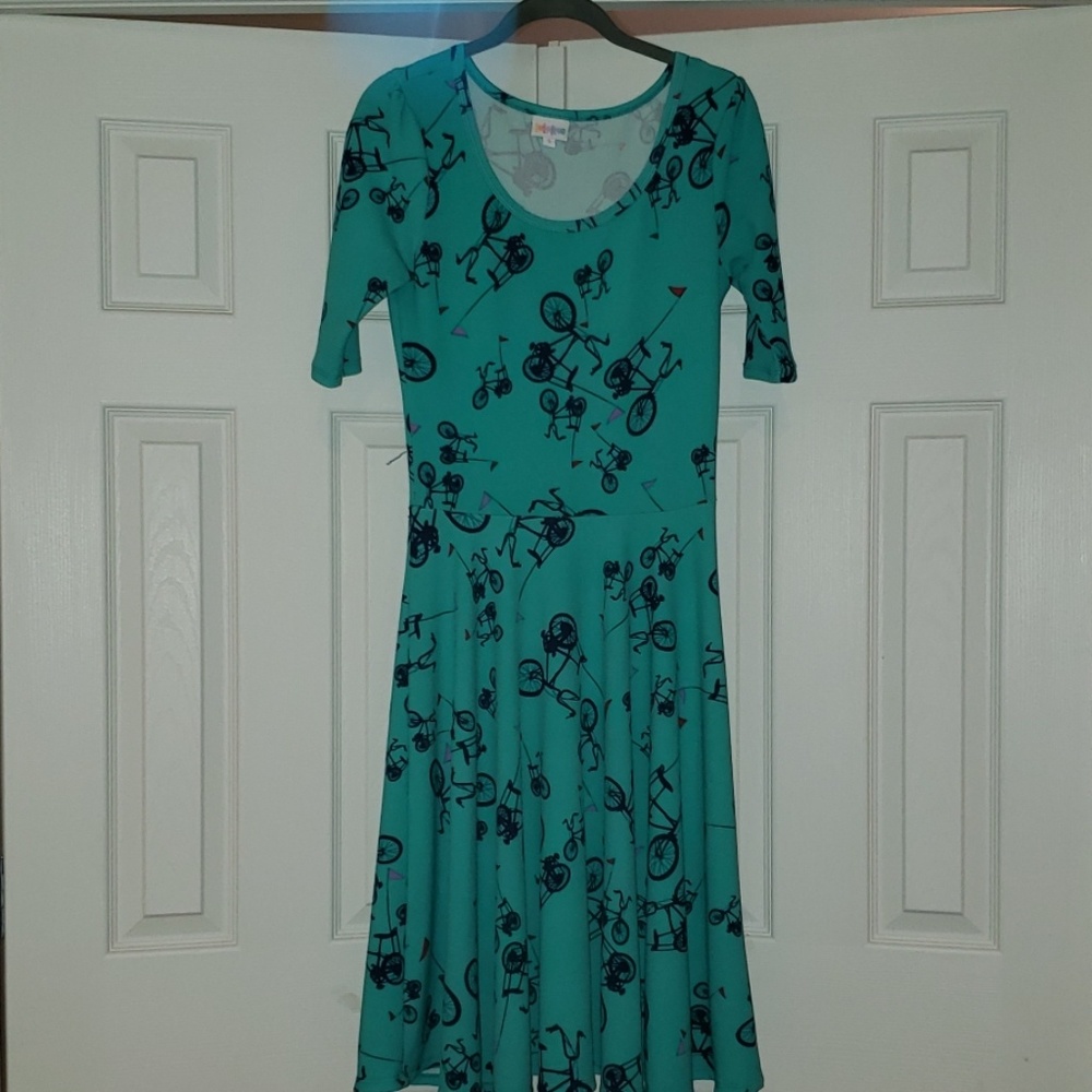 Teal &Bicycles Dress